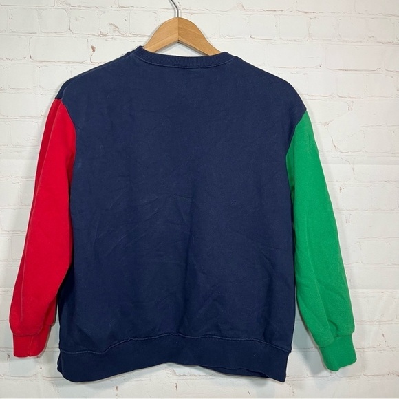 Zara New York 1988 Fleece Sweatshirt Womens Medium Blue Green Red Embroidered - Picture 9 of 11